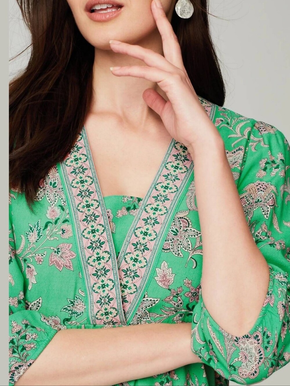 J. Jill Border-Printed Flounced-Hem Dress - Picture 6 of 6